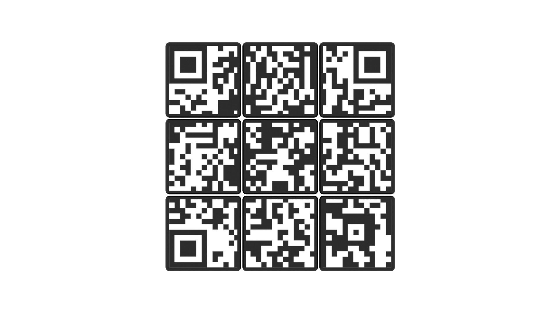 QR Code Rubiks Cube 3D model_7