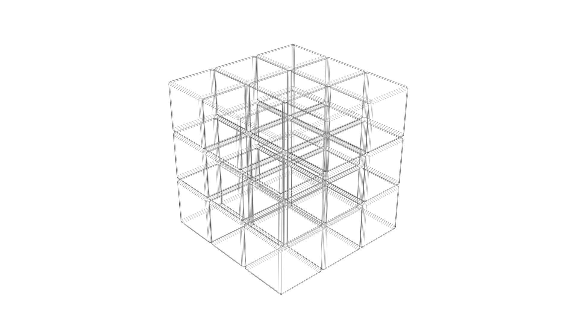 QR Code Rubiks Cube 3D model_10