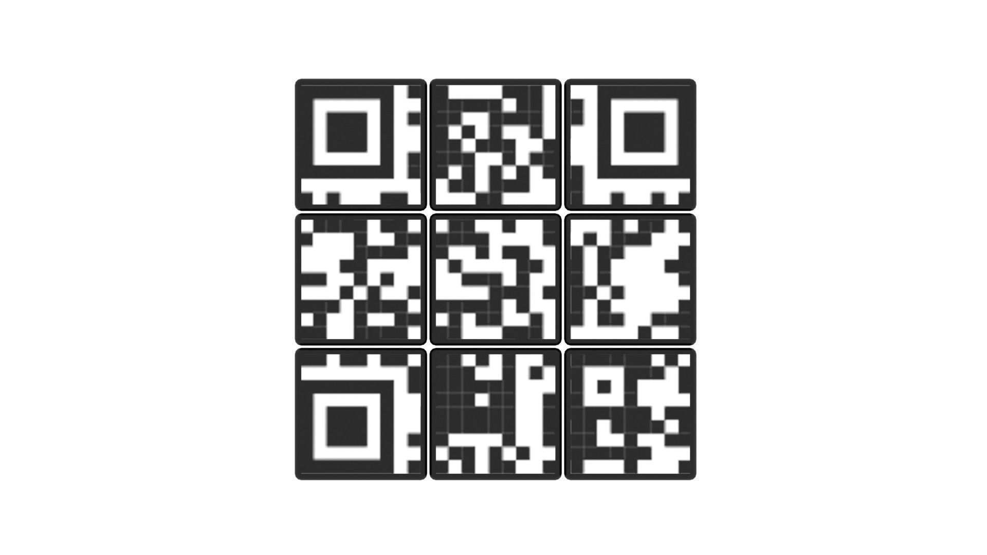 QR Code Rubiks Cube 3D model_5