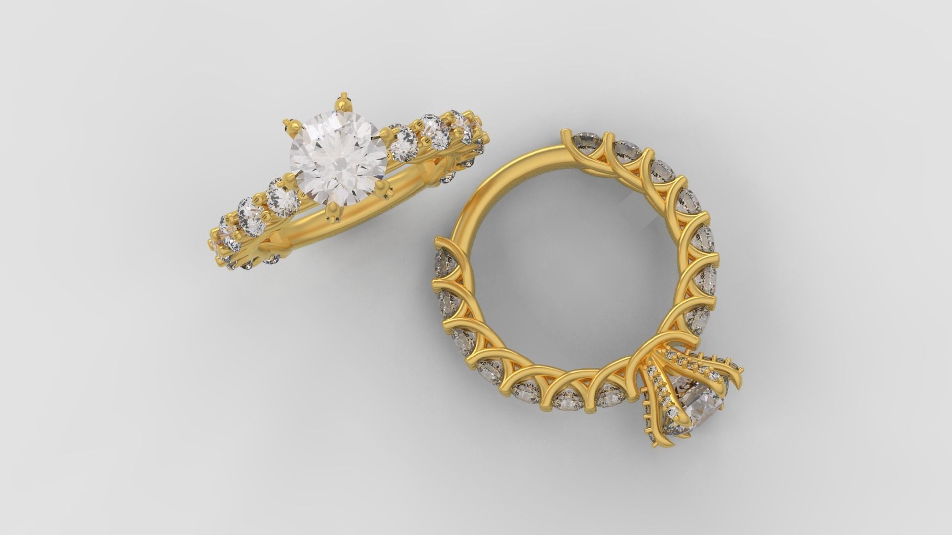 Engagement Ring 3d model C36 3D print model_4