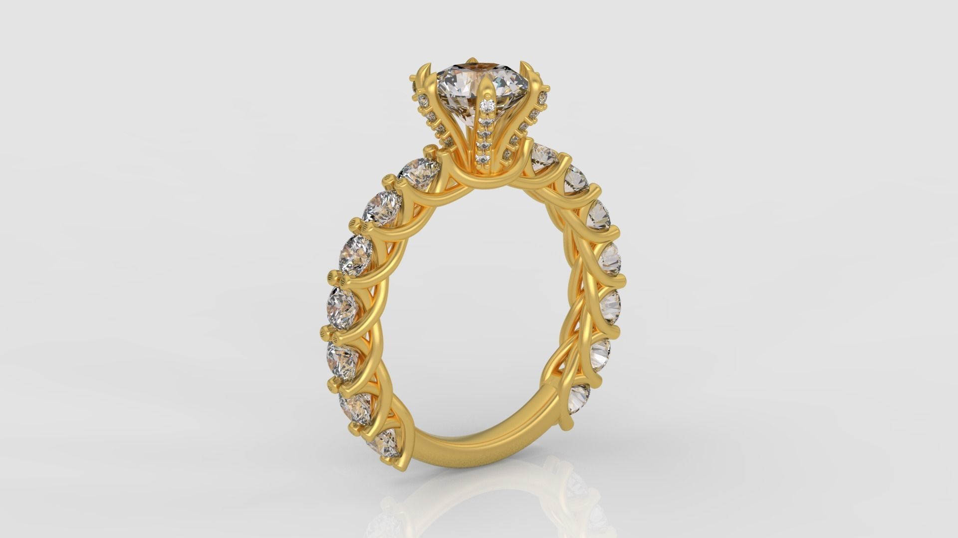 Engagement Ring 3d model C36 3D print model_1