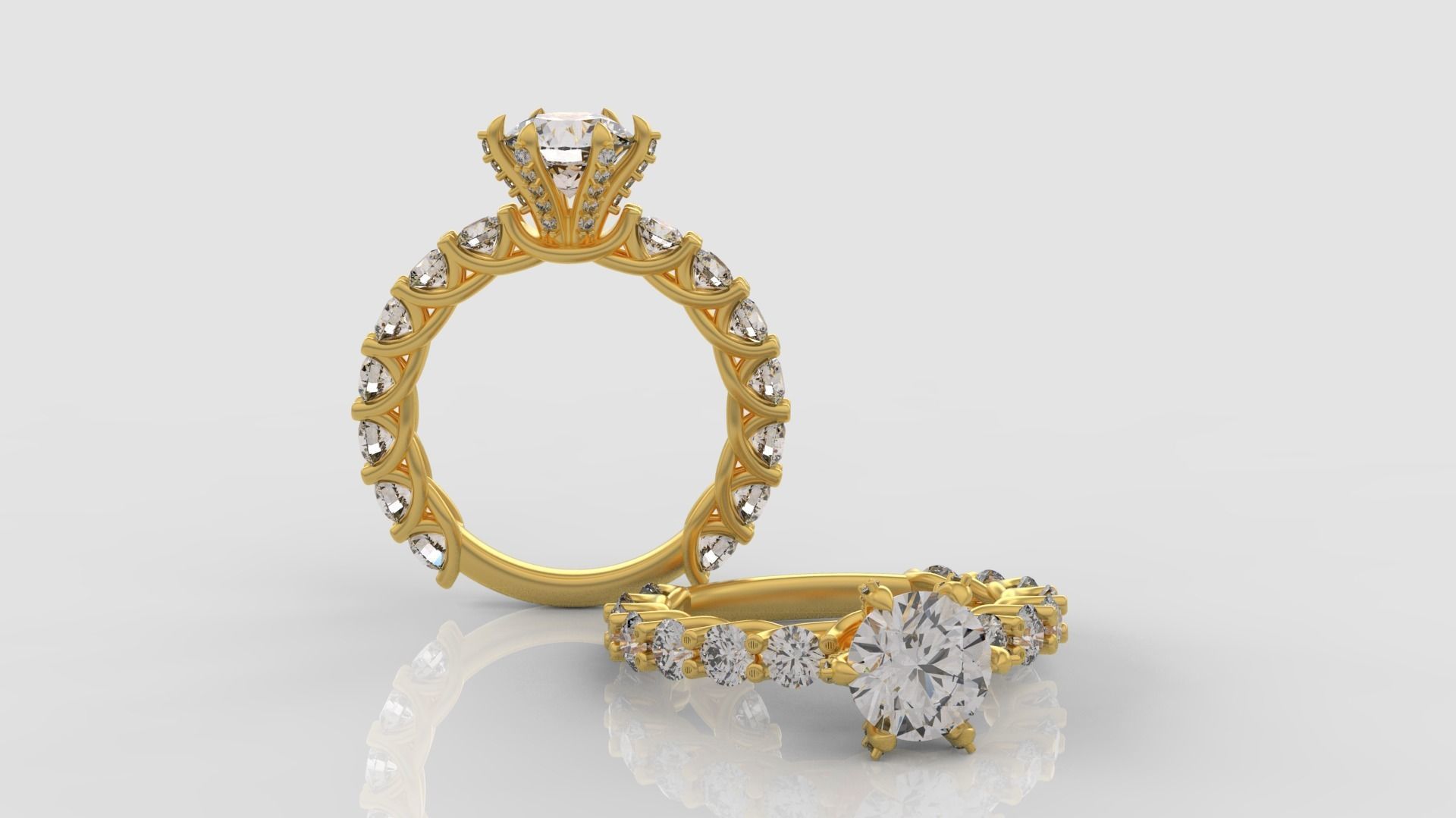 Engagement Ring 3d model C36 3D print model_3