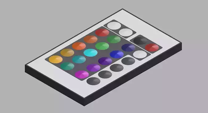 Leds Remote Low-poly 3D model