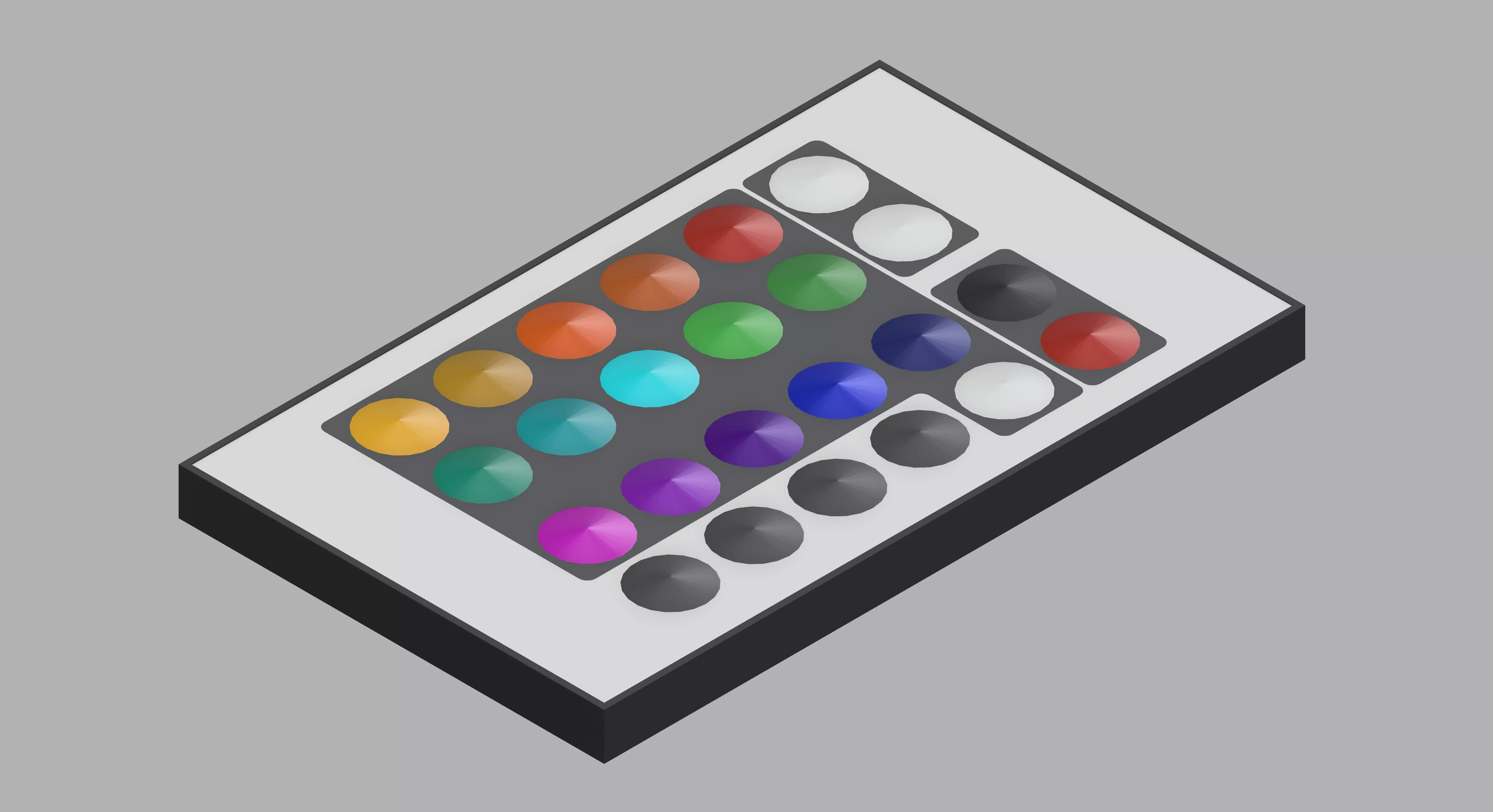 Leds Remote Low-poly 3D model_0