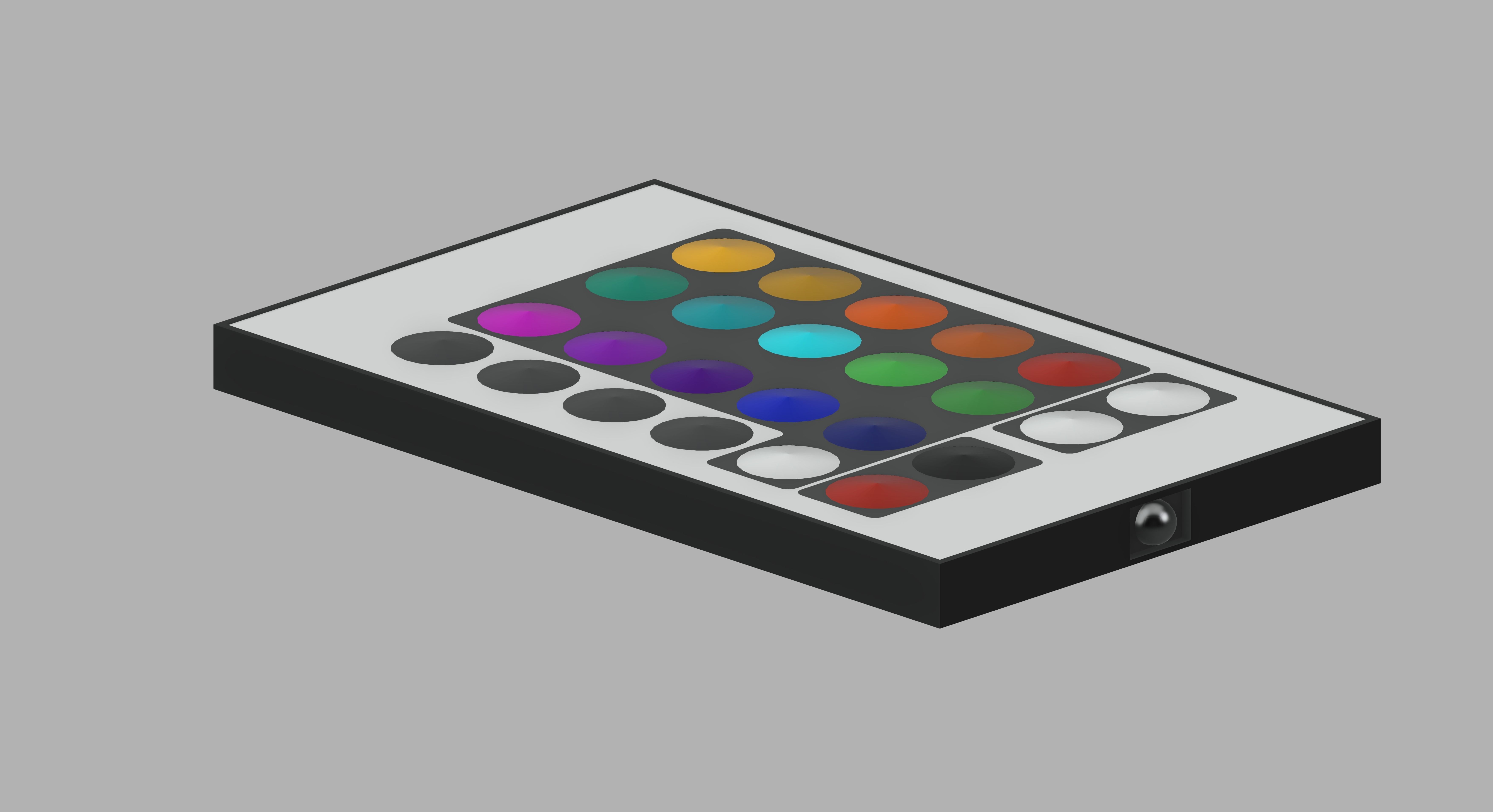 Leds Remote Low-poly 3D model_2