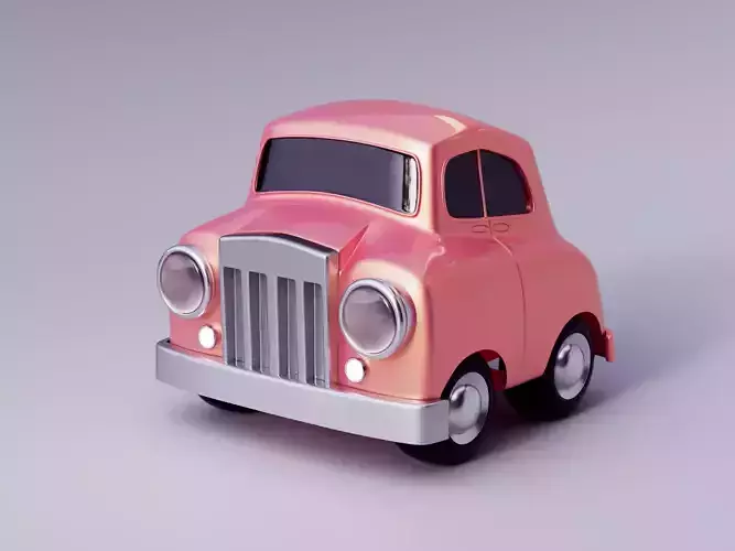 Cartoon Mini Car 1 3D print model