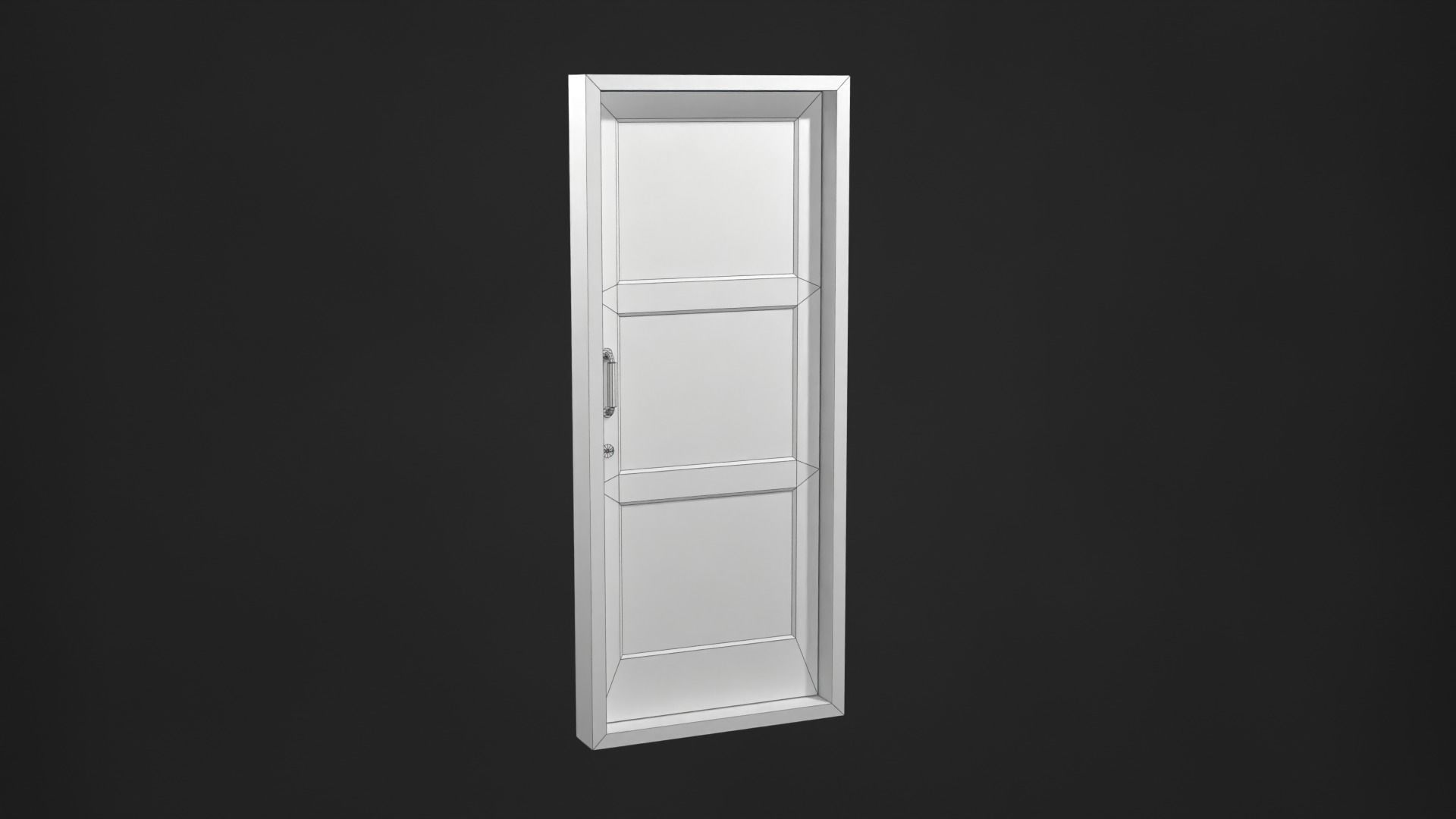 Wooden door Low-poly 3D model_12