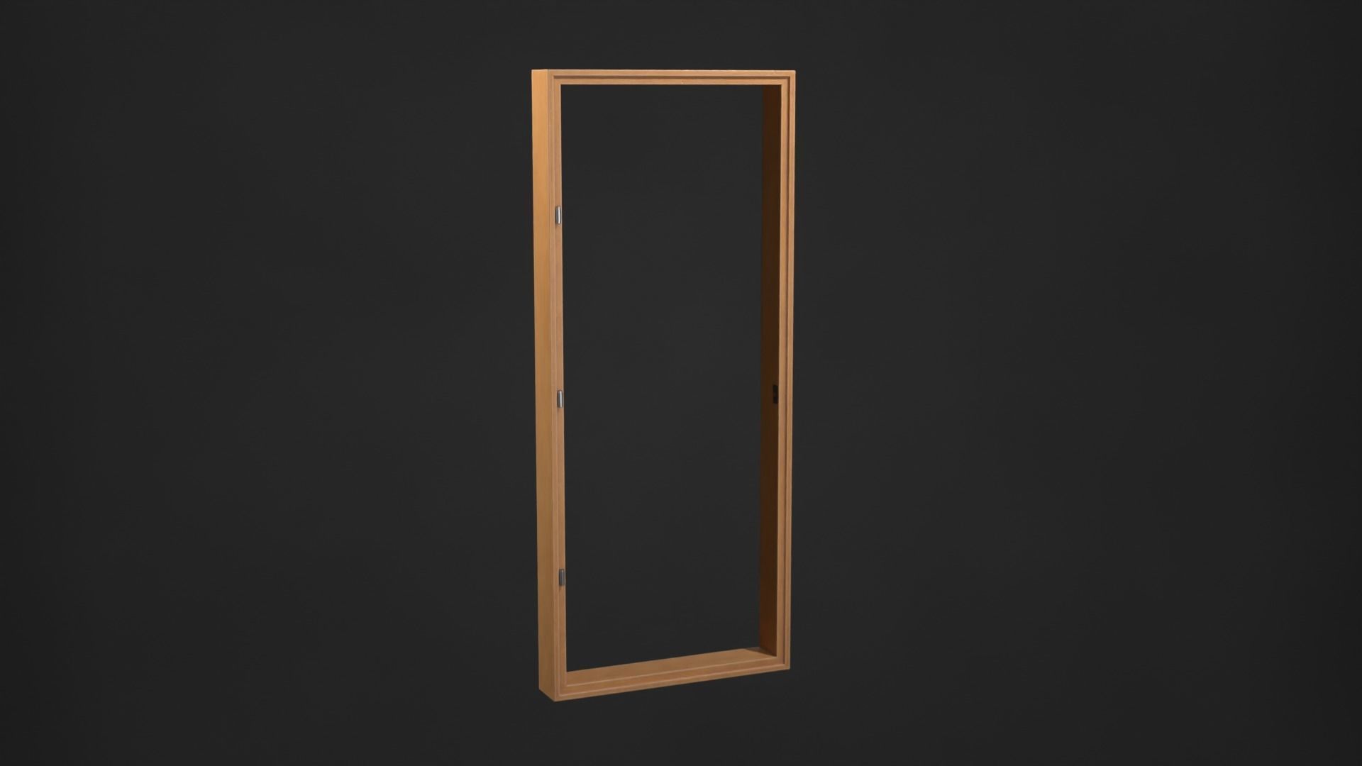 Wooden door Low-poly 3D model_8