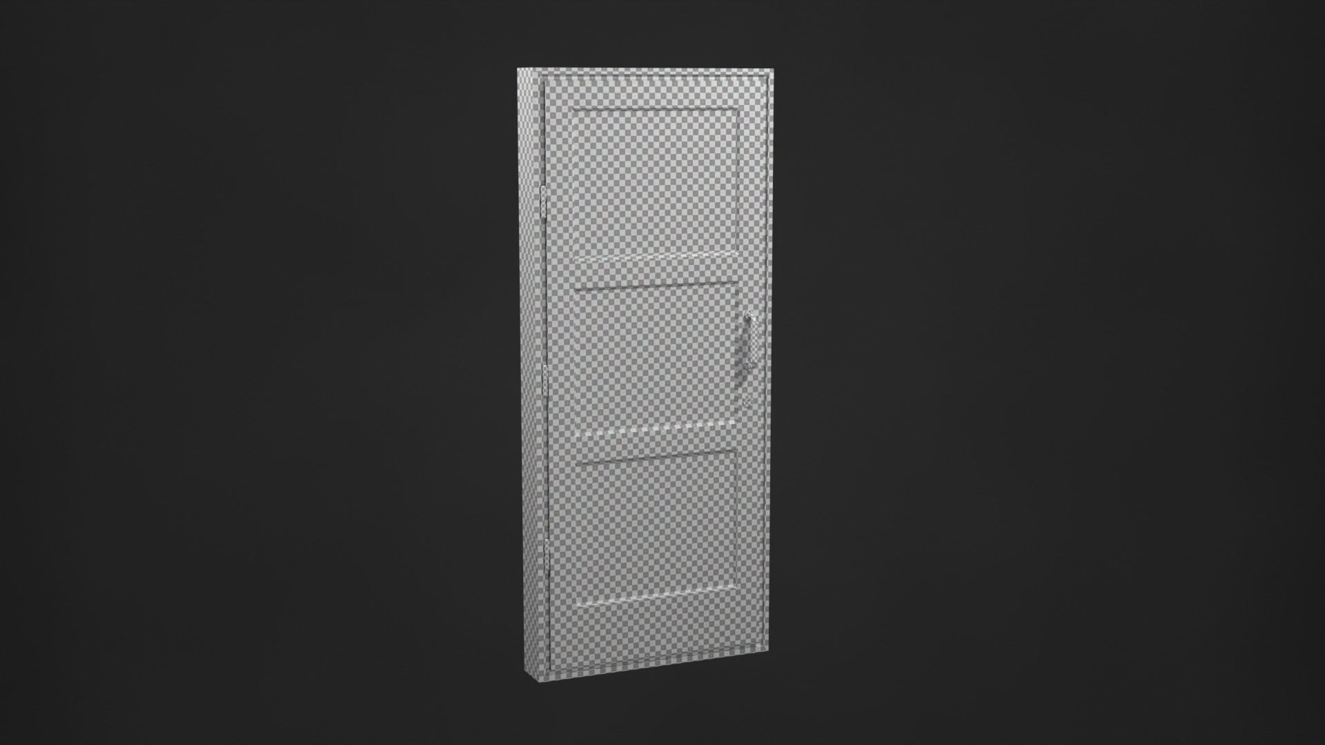 Wooden door Low-poly 3D model_10