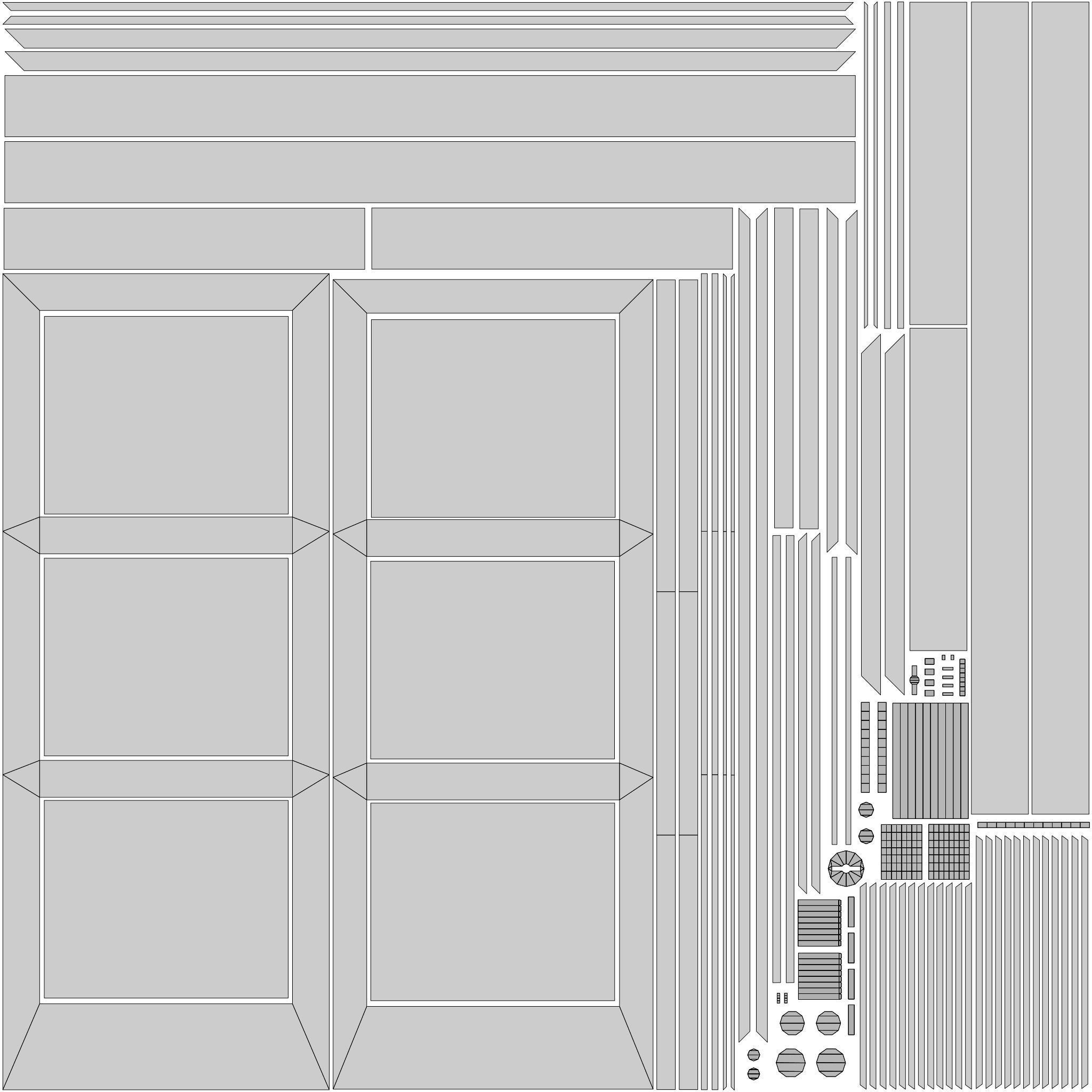 Wooden door Low-poly 3D model_13