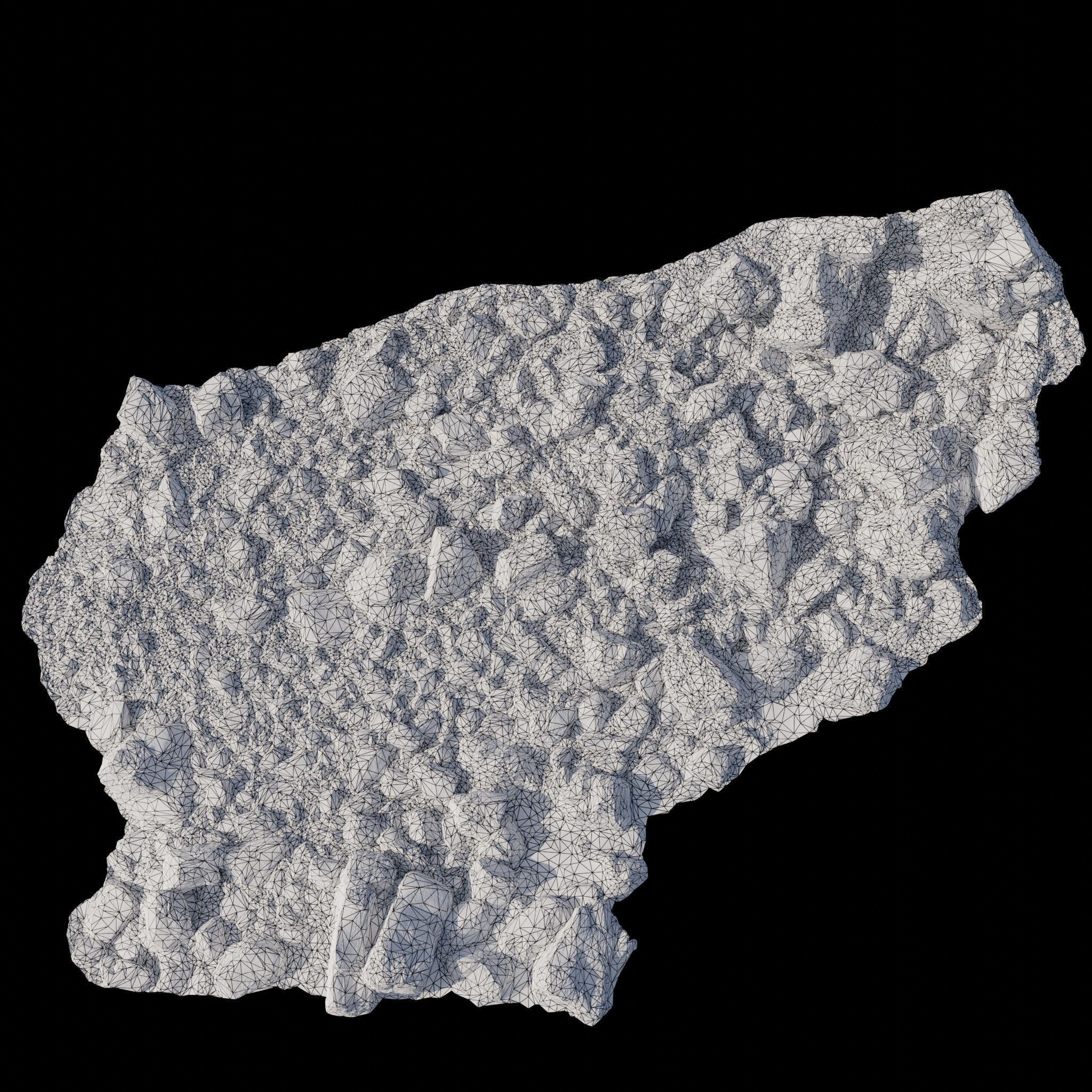 Rock Stone Beach Line PBR Scan Low-poly 3D model_8