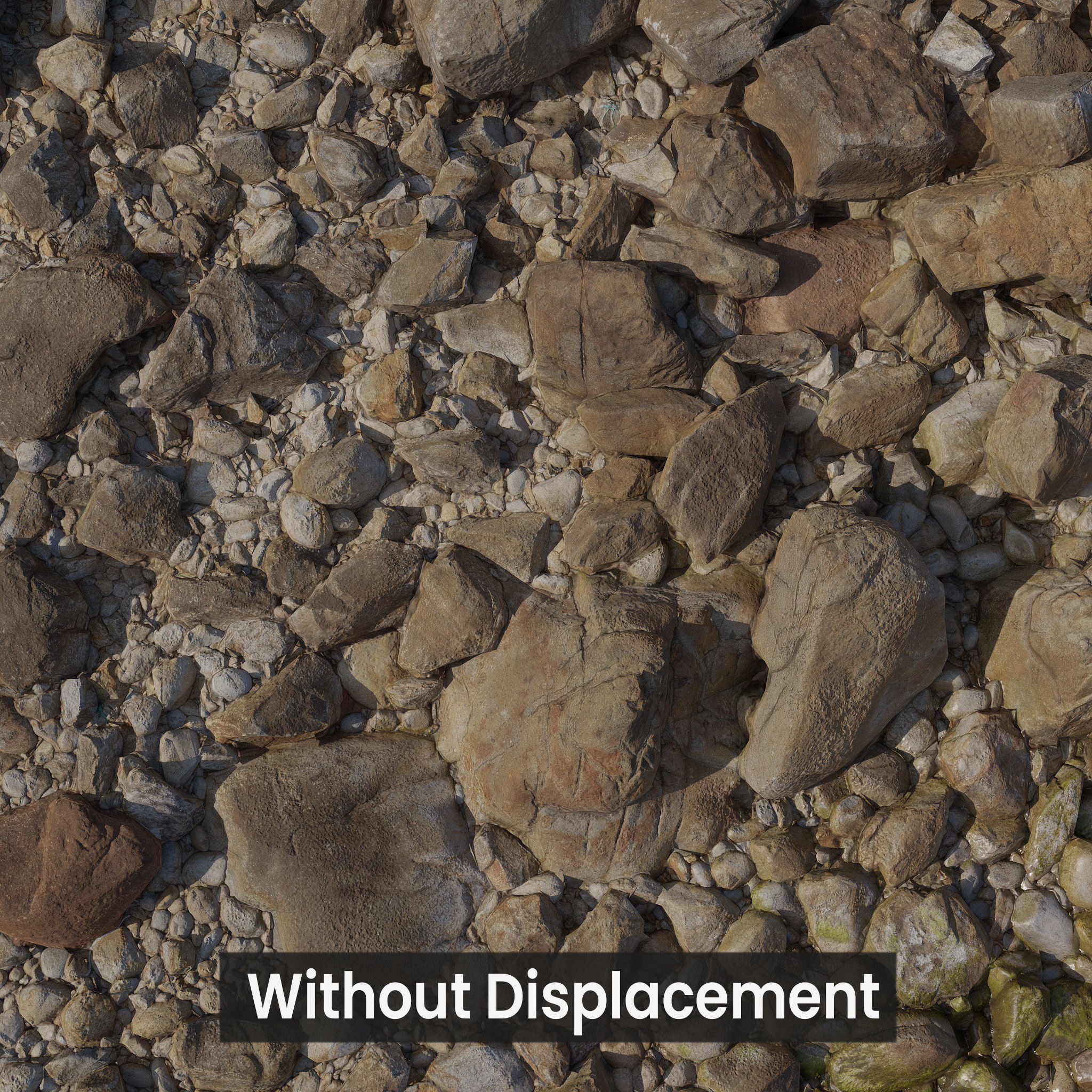 Rock Stone Beach Line PBR Scan Low-poly 3D model_9