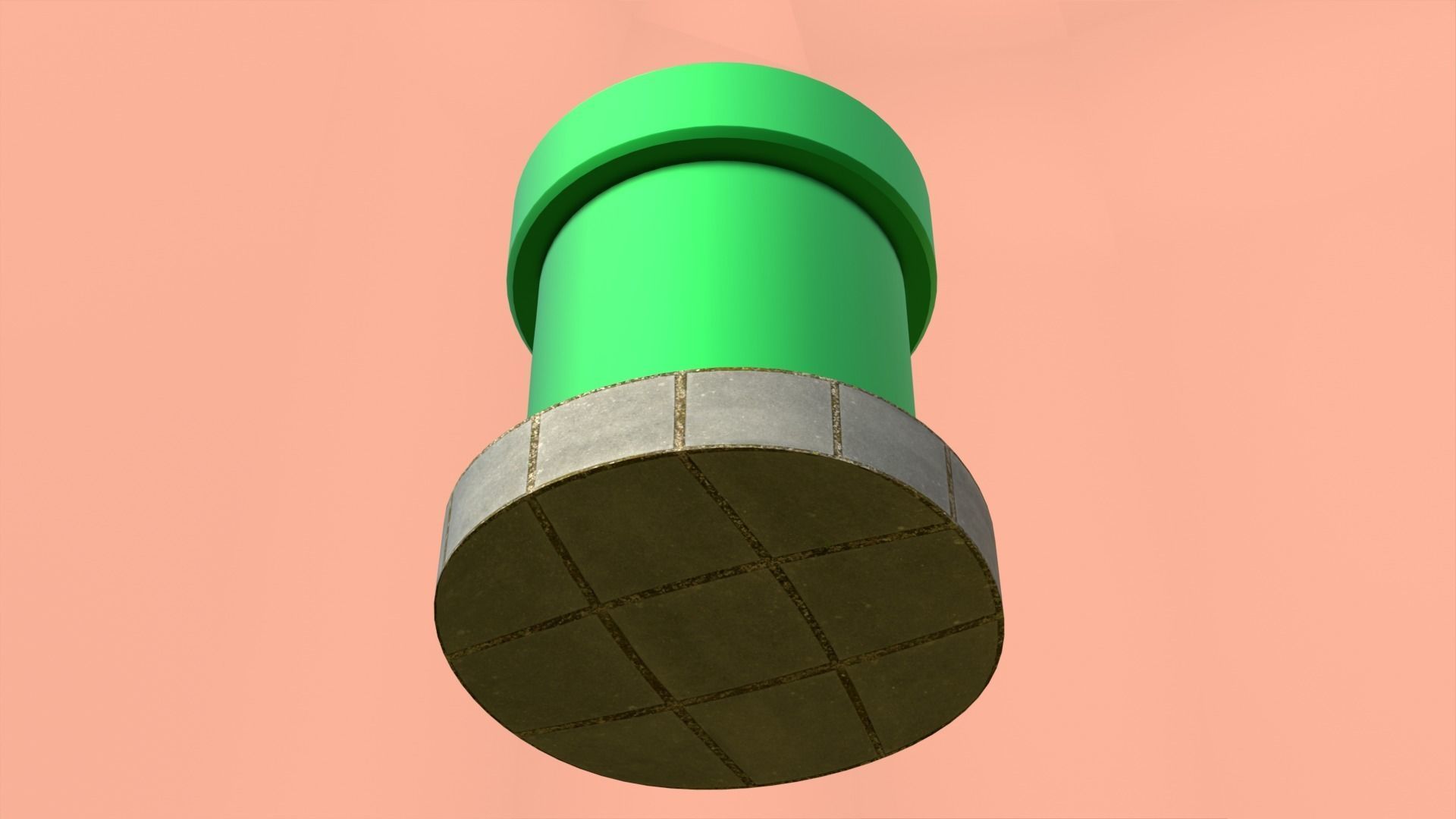 WARP PIPE Low-poly 3D model_3