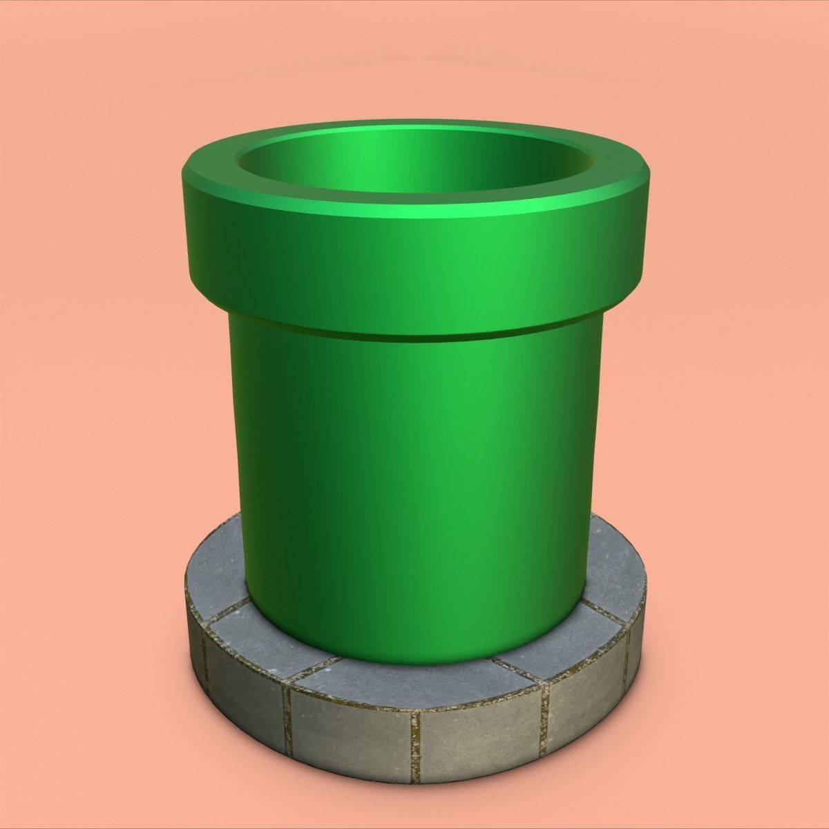 WARP PIPE Low-poly 3D model_6