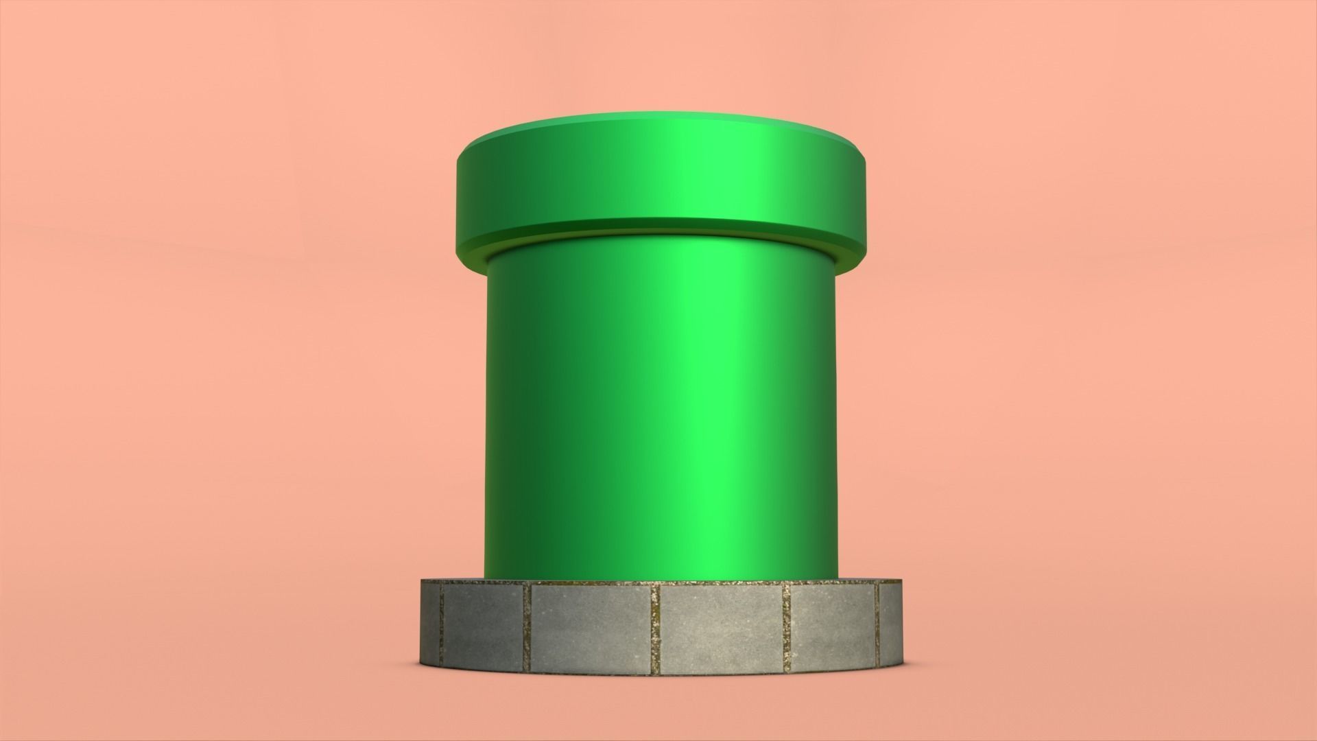 WARP PIPE Low-poly 3D model_4