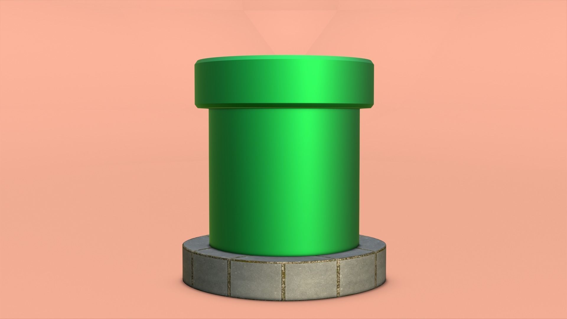WARP PIPE Low-poly 3D model_2