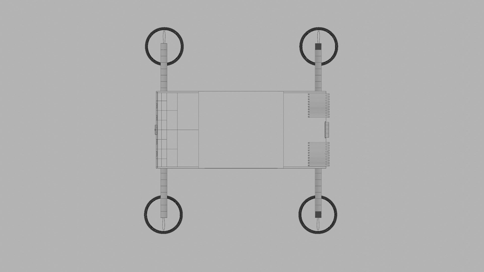 Dynamic Low Poly Sport Drone 3D model_14