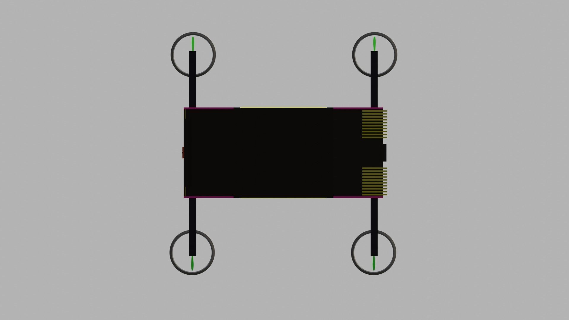 Dynamic Low Poly Sport Drone 3D model_6