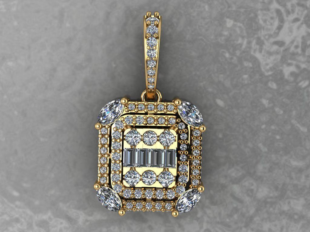 Half-set Jewelry 3D print model_2