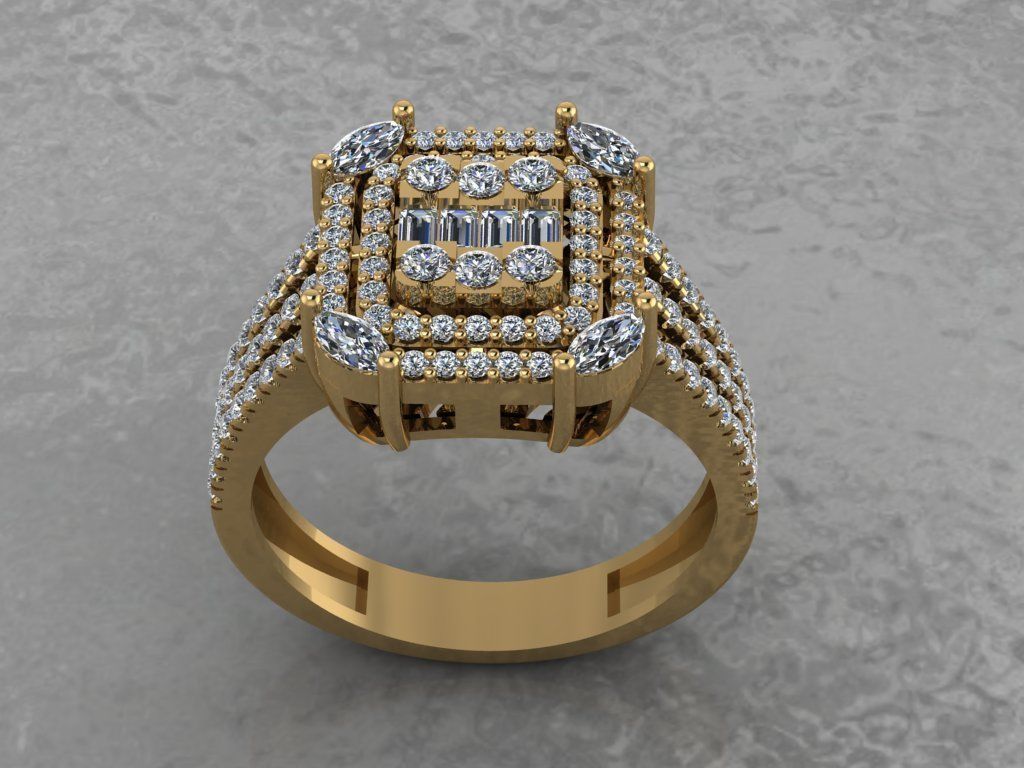 Half-set Jewelry 3D print model_9