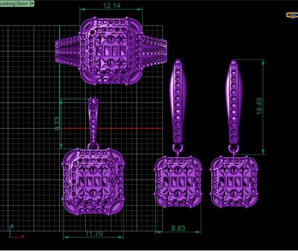 Half-set Jewelry 3D print model_17