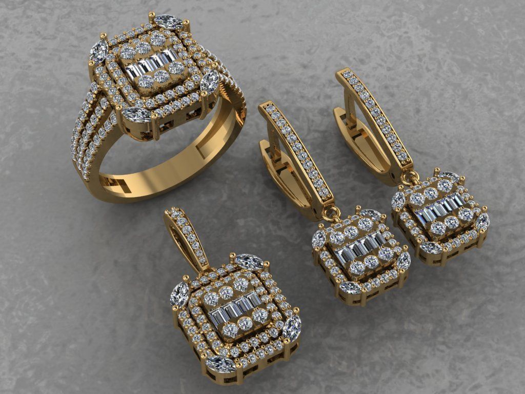 Half-set Jewelry 3D print model_1