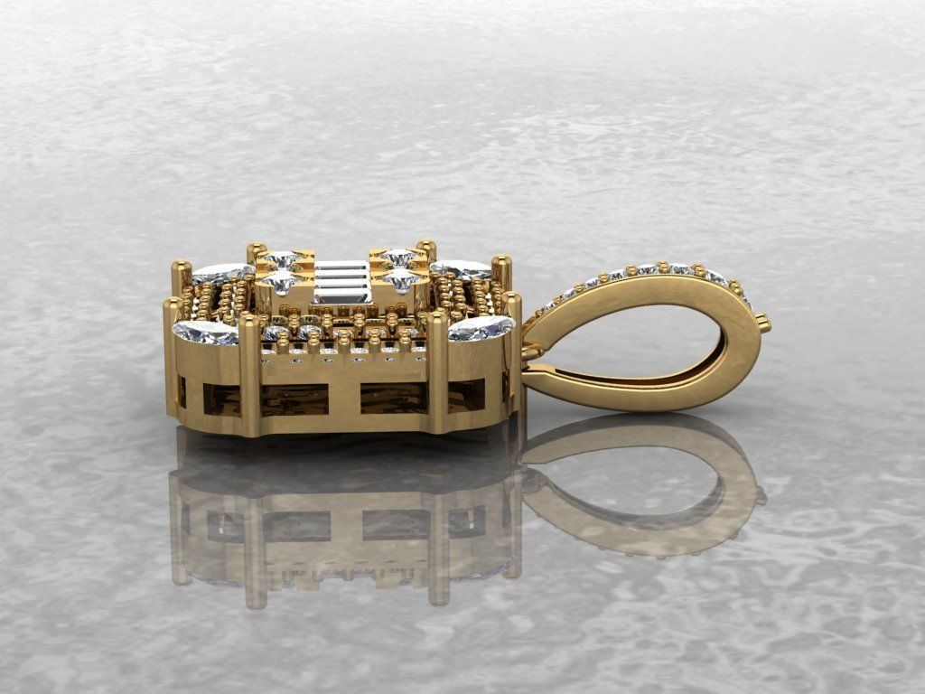 Half-set Jewelry 3D print model_3