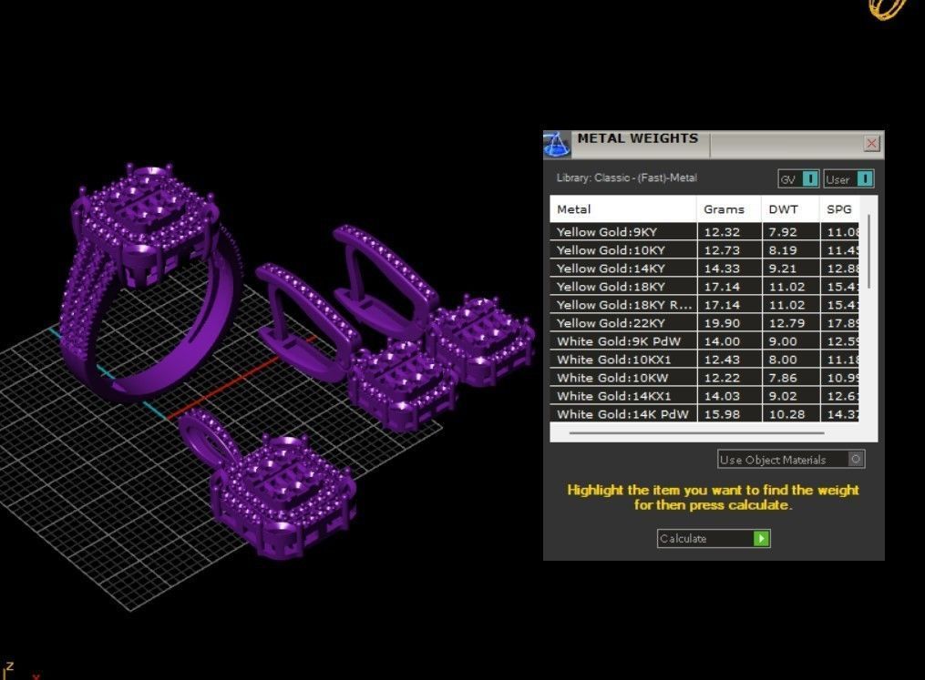 Half-set Jewelry 3D print model_15