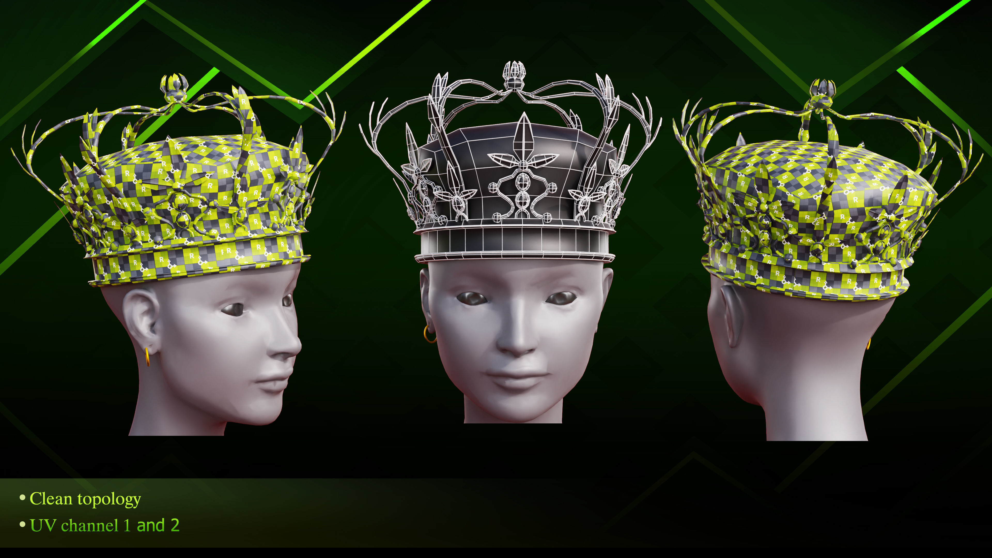 20 Hat diffrent Low-poly 3D model_3