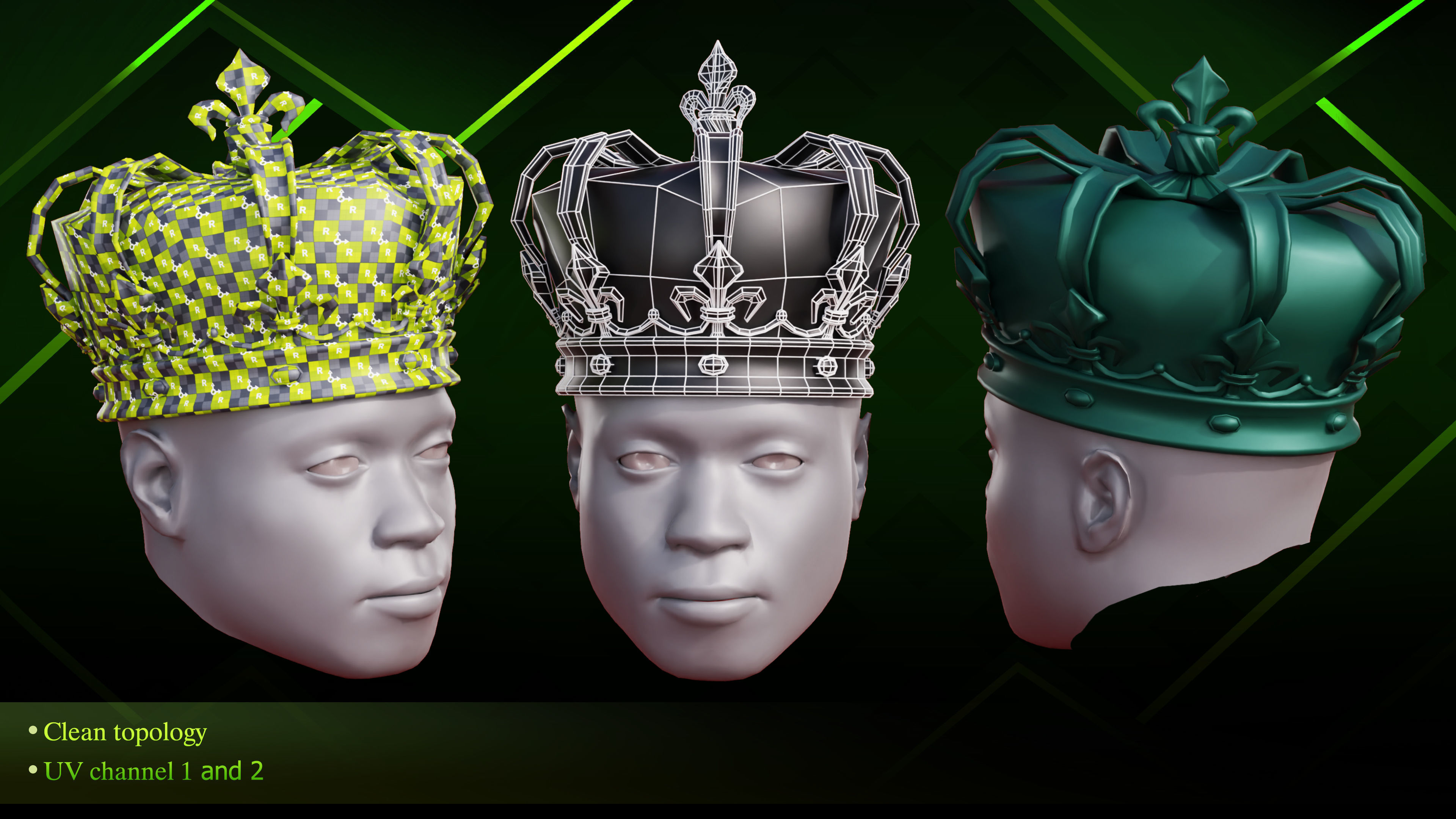 20 Hat diffrent Low-poly 3D model_2