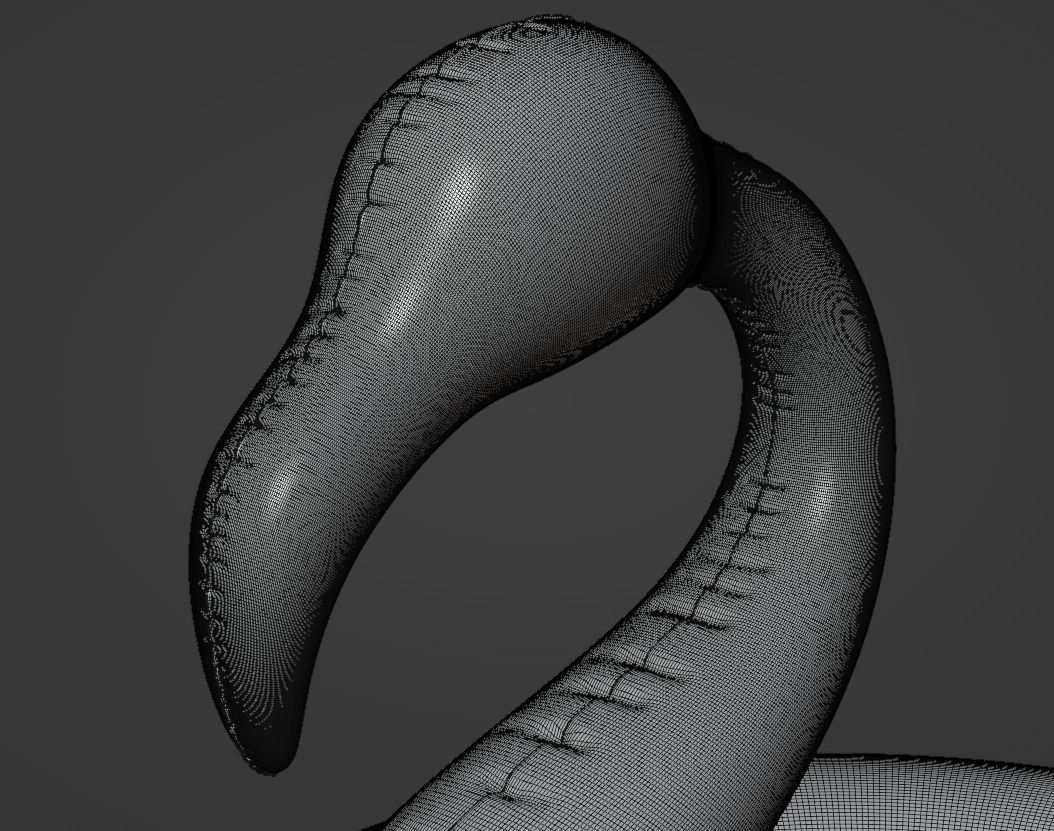 Inflatable Pink Flamingo Swimming Pool Waterpark Toy 3D model_6