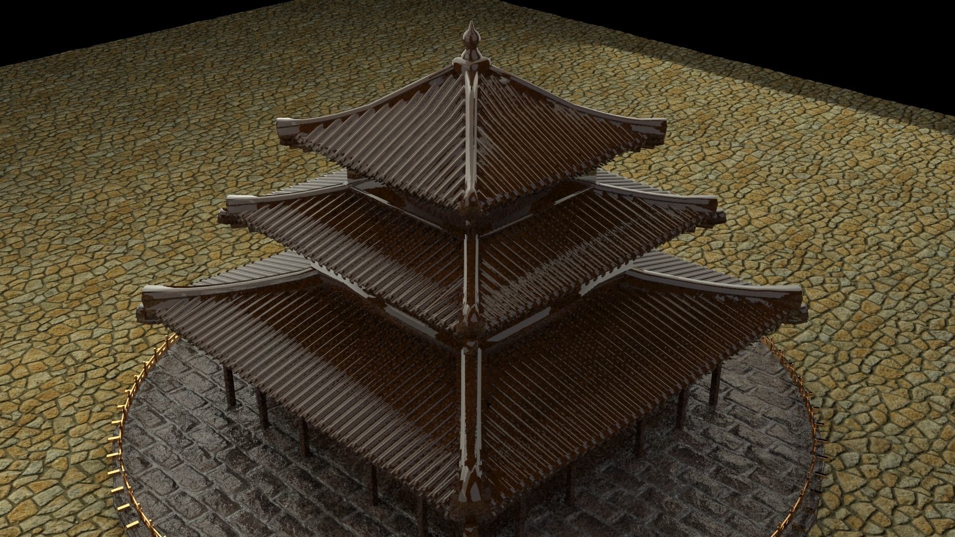 Chinese ancient house 3D model_2