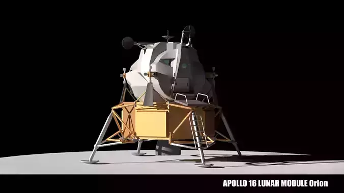 Moon Lander Low-poly 3D model