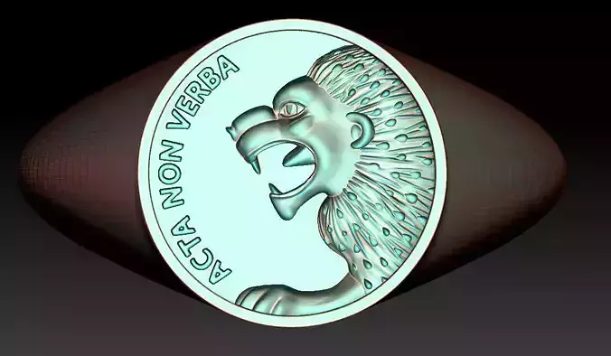 ACTA NON VERBA RING 3D print model