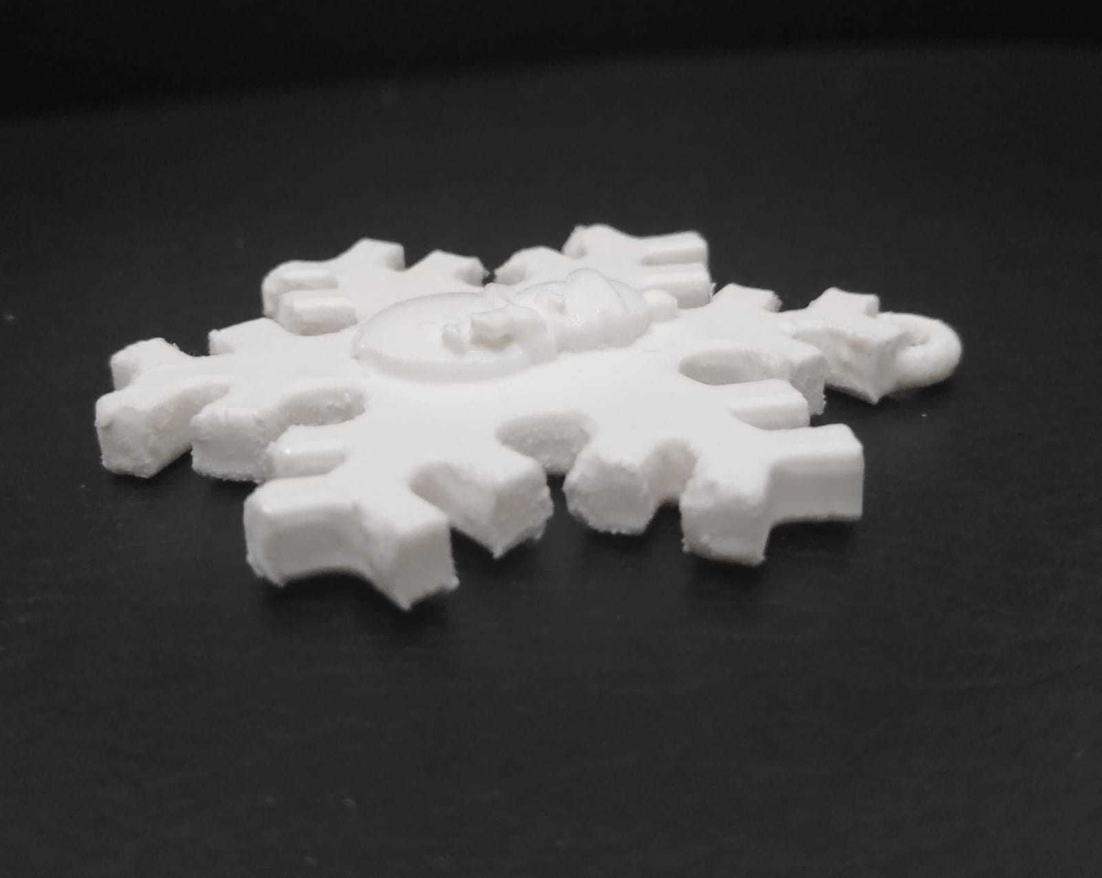 Snowman Snowflake Ornament 3D print model_10