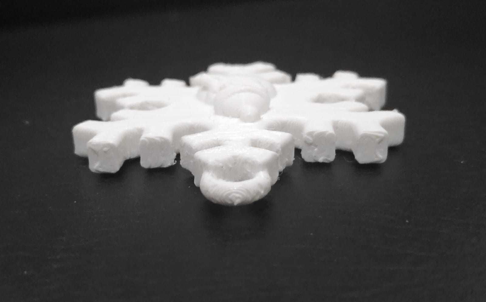 Snowman Snowflake Ornament 3D print model_12
