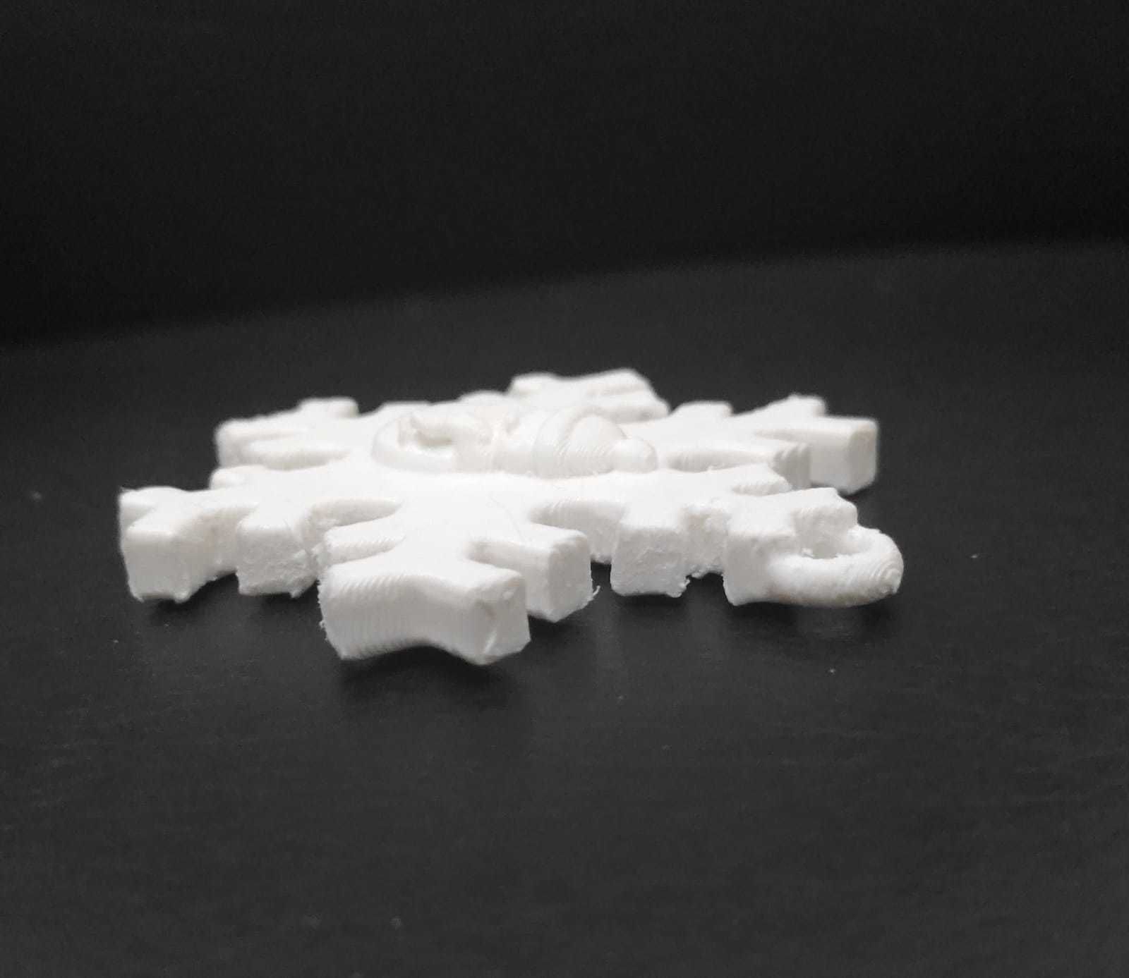 Snowman Snowflake Ornament 3D print model_11