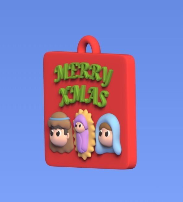 Nativity Scene Ornament 3D print model_1