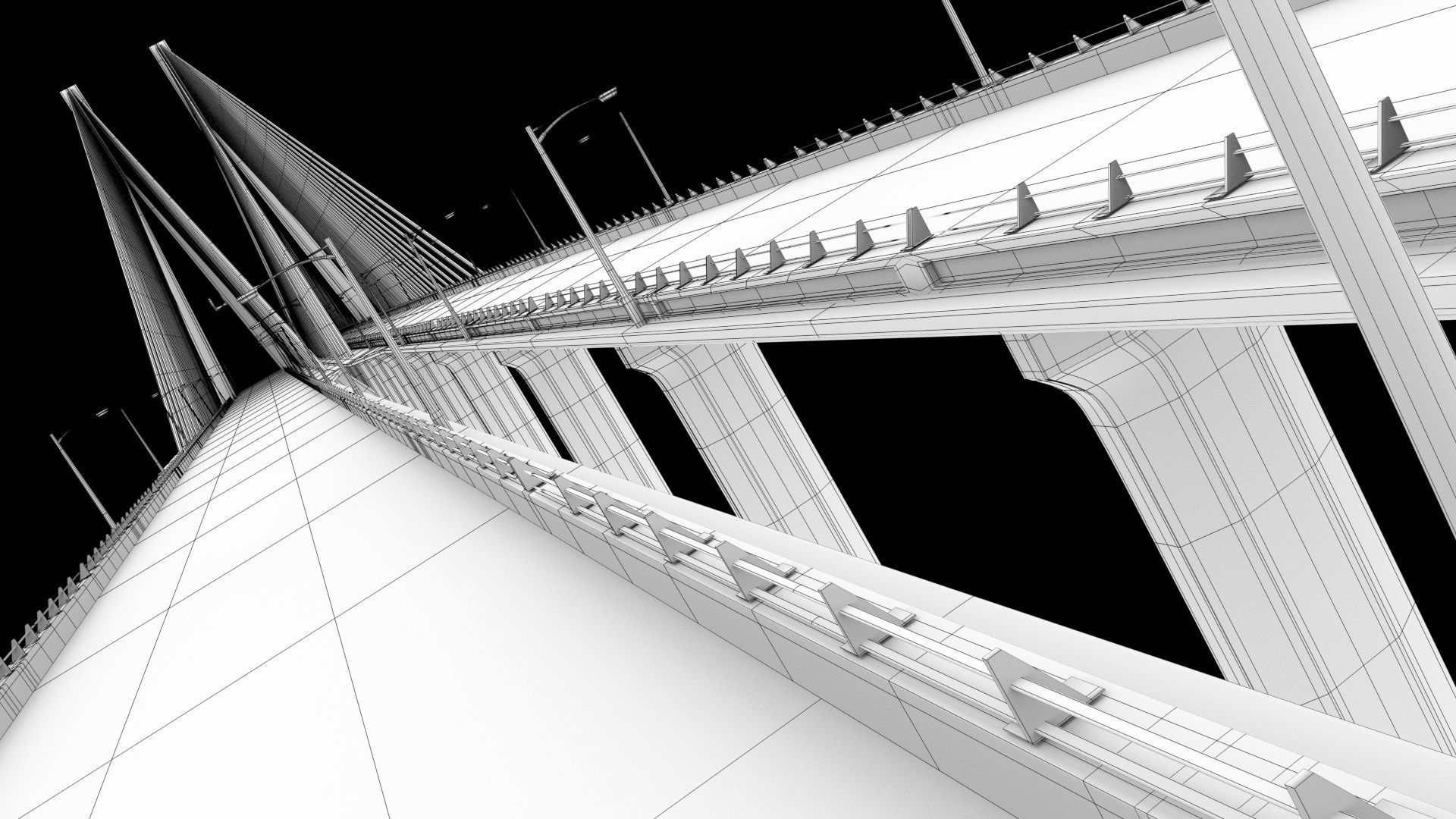 SeaLink san francisco bay bridge Low-poly 3D model_29