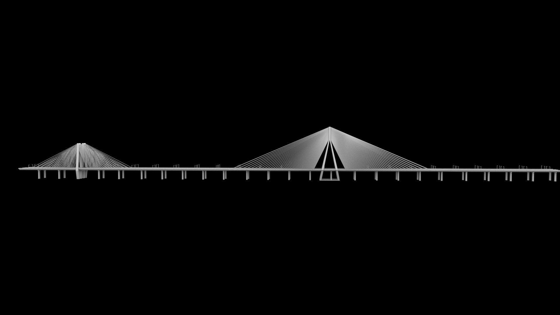 SeaLink san francisco bay bridge Low-poly 3D model_2