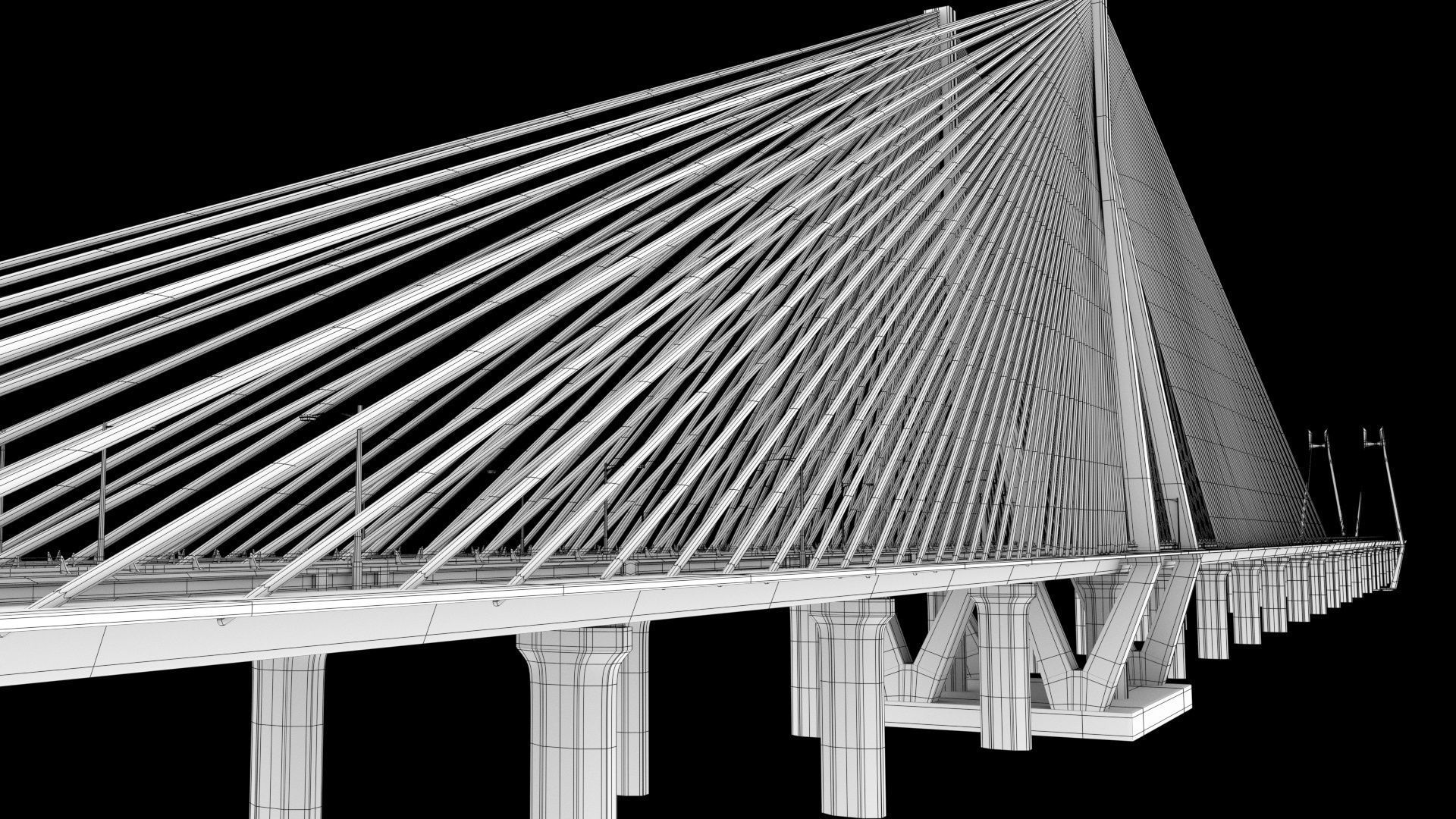 SeaLink san francisco bay bridge Low-poly 3D model_21
