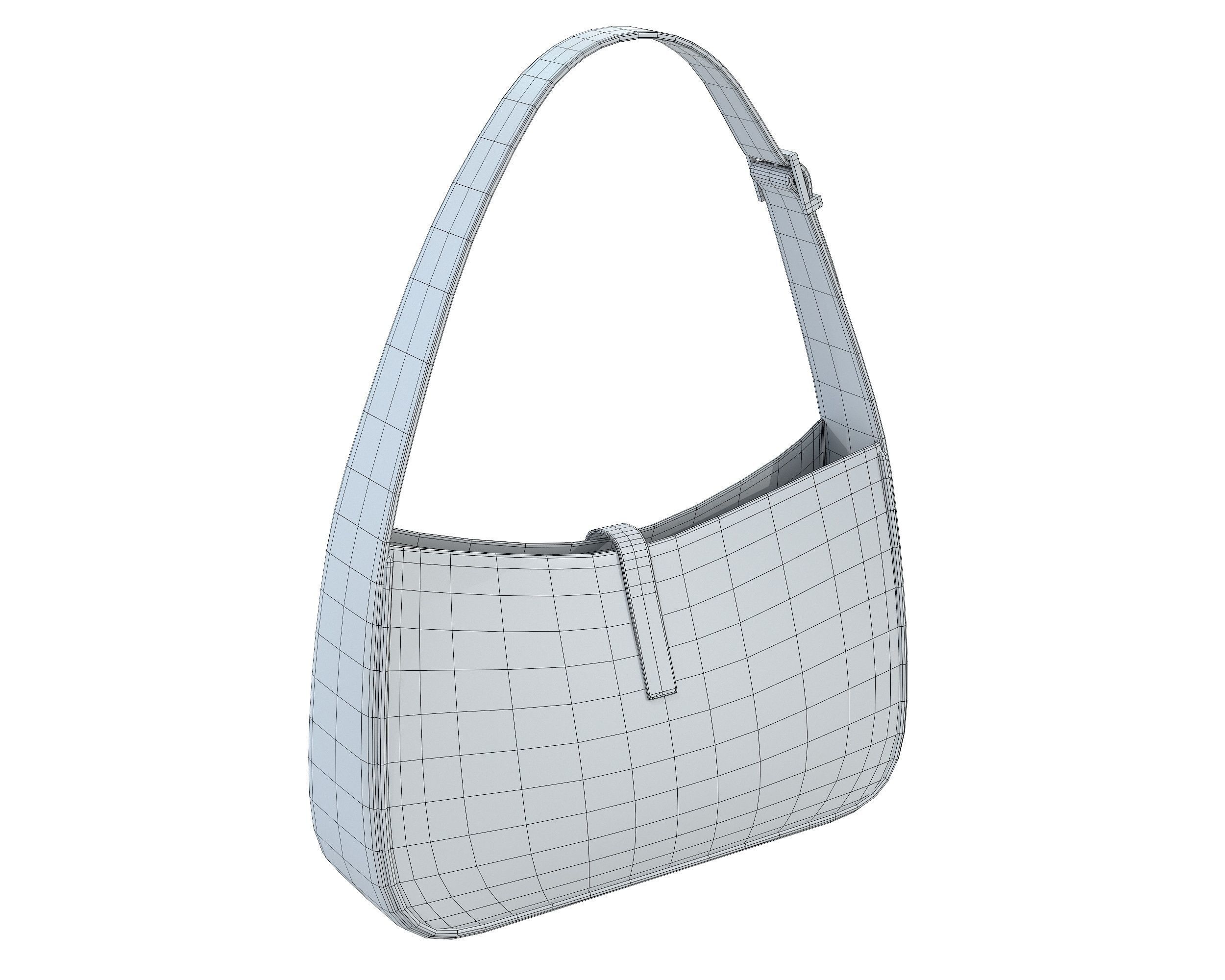 Saint Laurent Le 5 A 7 Hobo Bag Low-poly 3D model_19