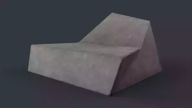 Modern Outdoor Bench 87 PBR Game Ready Low-poly 3D model