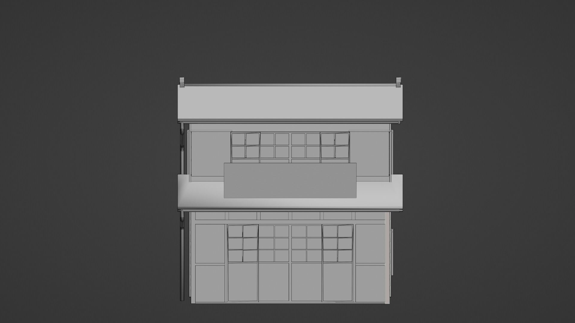 store asian tea shop Low-poly 3D model_7