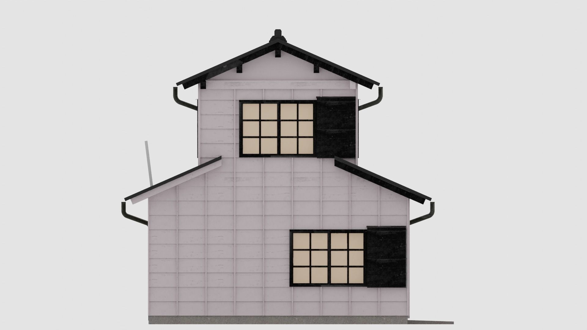 store asian tea shop Low-poly 3D model_3