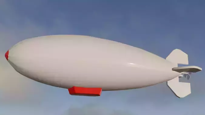 Zeppelin airship in sky