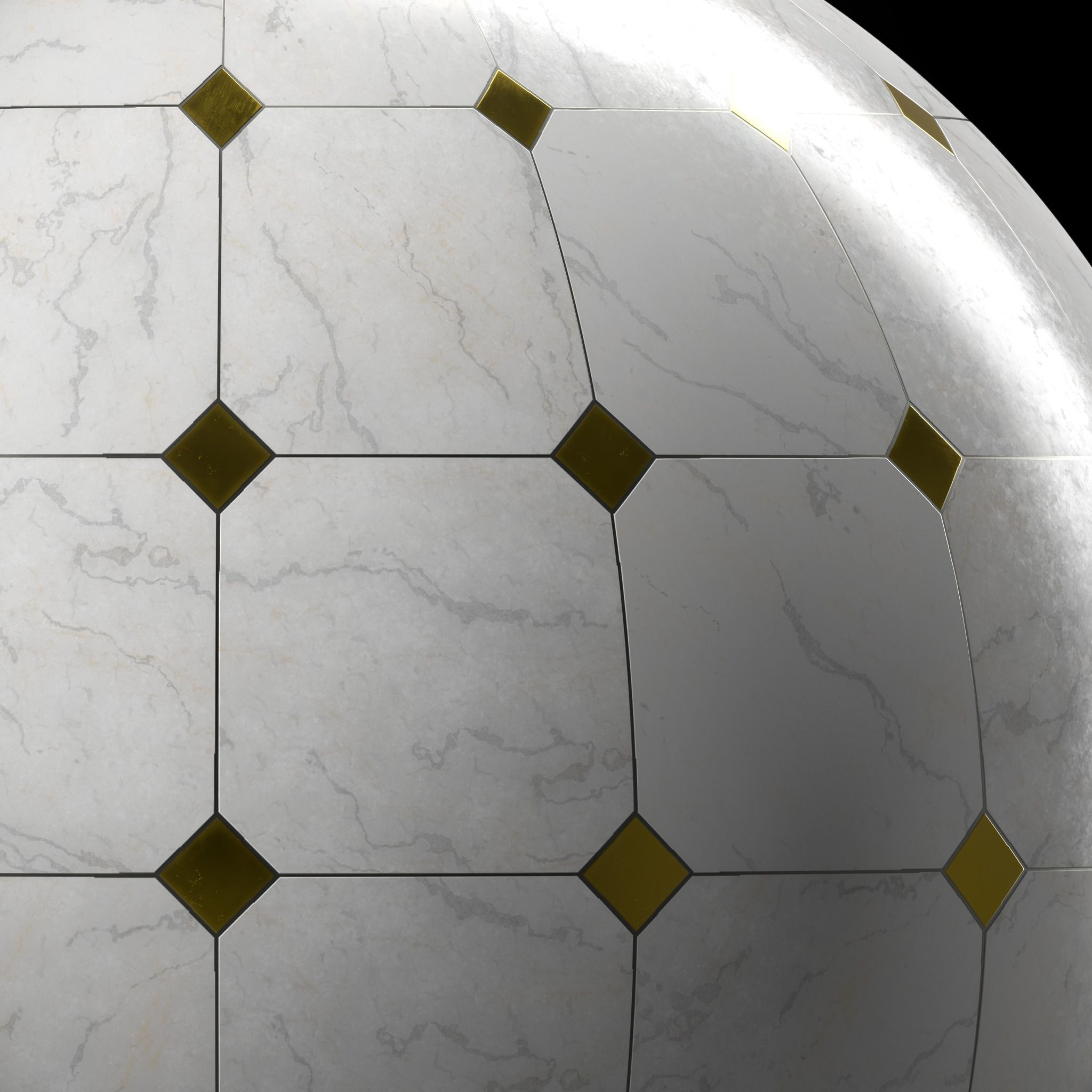 Marble Tile Materials 7- Mix by Metal TIle Pbr 4k Seamless Low-poly 3D model_6