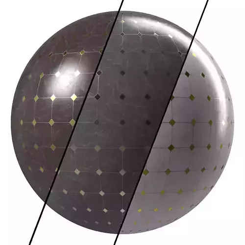 Marble Tile Materials 7- Mix by Metal TIle  Pbr 4k Seamless