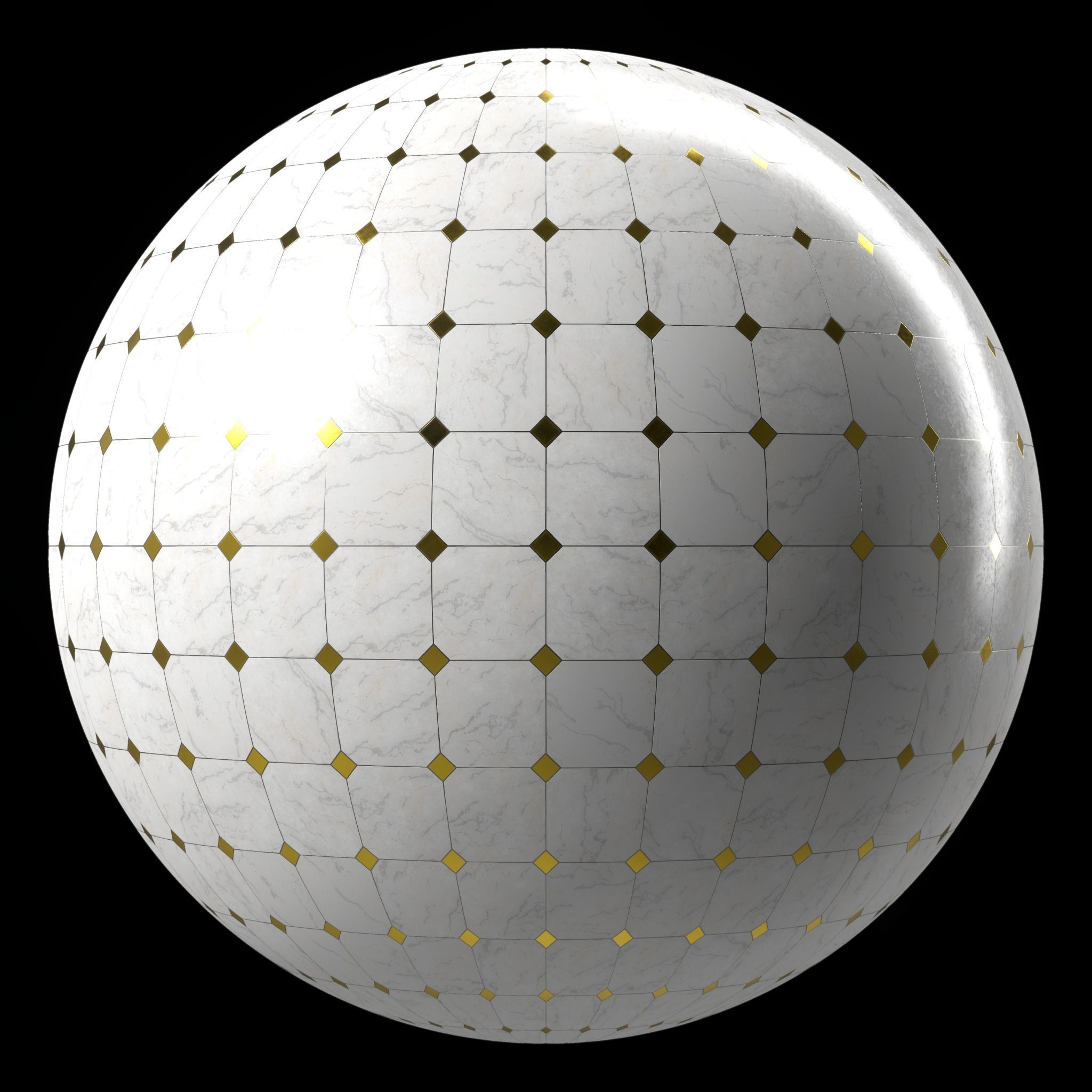 Marble Tile Materials 7- Mix by Metal TIle Pbr 4k Seamless Low-poly 3D model_5