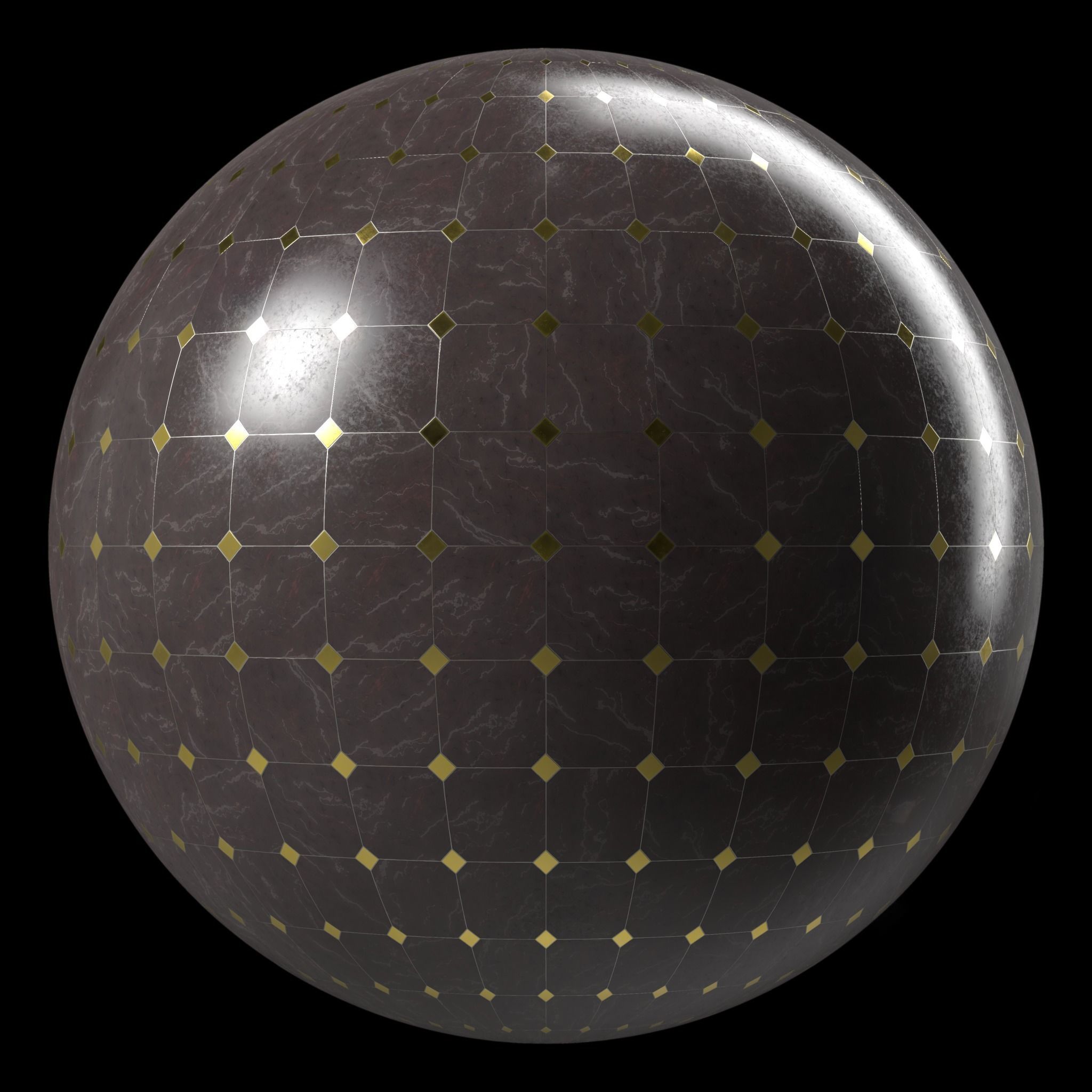 Marble Tile Materials 7- Mix by Metal TIle Pbr 4k Seamless Low-poly 3D model_3